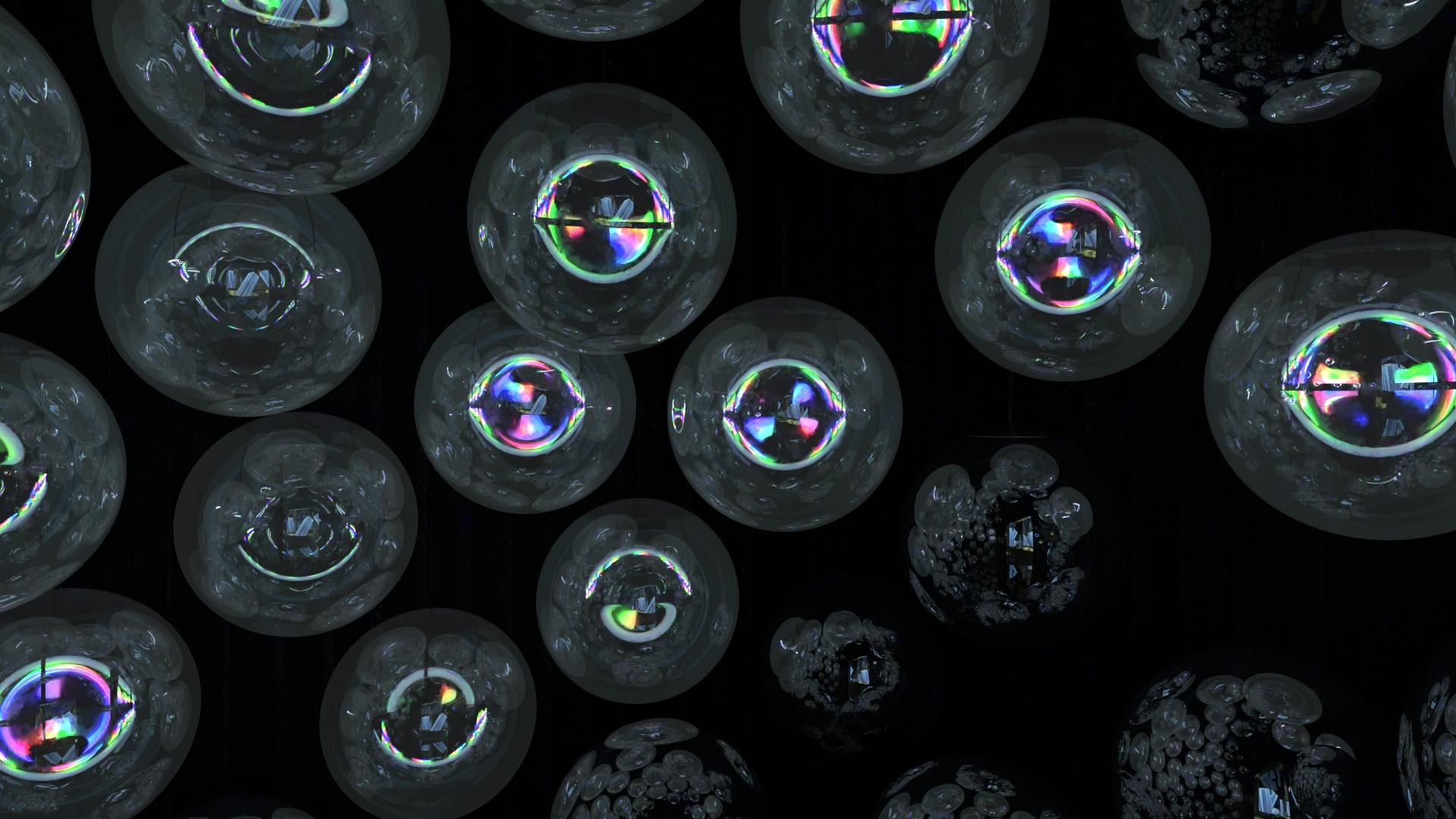 Interior Camera 3 CG view of the luminous reflective spheres
